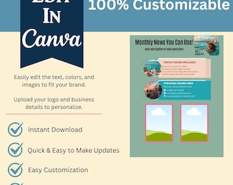 Editable Canva Email Newsletter Kit for Small Business, Real Estate, Travel Agents, Marketing