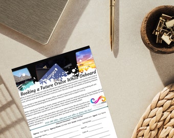 Travel Agent Cruise Booking Form: Editable Canva Template (Digital PDF)