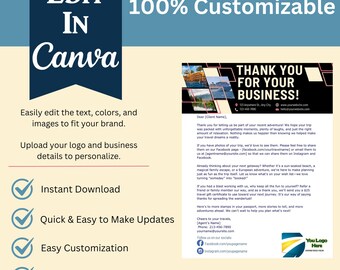 Travel Agent Marketing Kit: Neon Flyers, Welcome Pack (Canva Editable, Print-Ready)