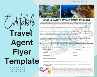 Travel Agent Book on Board Template: Editable Canva Design (8.5x11)