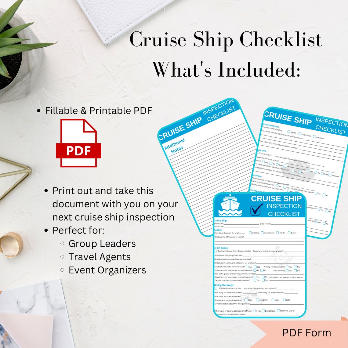 Cruise Ship Inspection Form V1 Travel Agent Event Planer Group Leader
