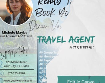 Customizable Thailand-Themed Travel Flyer Template for Canva | Tropical Vacation Promotion | Fully Customizable