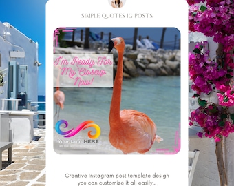 Travel Quotes Instagram Templates: Social Media Marketing (Canva PDF)