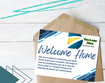 Travel Agent Welcome Home Postcard Template, Canva, Editable, 5.5x4.25, Cruise, Vacation, Group
