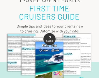 First Time Cruisers Guide: Editable Travel Agent Brochure (Canva)