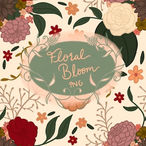 Floral Bloom Seamless Pattern|| Hand Drawn Digital Design- PNG Download|| Covenant Collections