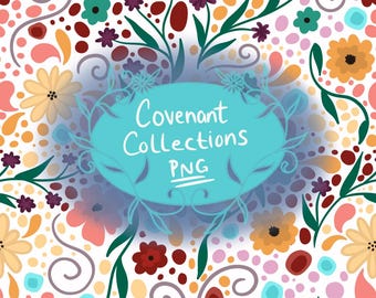 Patrón floral caprichoso sin costuras PNG / Papel digital boho retro / Diseño de flores dibujado a mano