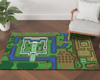 Legend of Zelda Rug, Game Room Rug, Zelda Map Rugs, Map Rugs, Bath Rug, Living Room Rug, Outdoor Rug, Area Rug, Cool Rug, Non-Slip Carpet,
