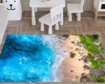 View Rug, Sea Landscape Rug, Office Decor Rugs, Coastal Decor Rug, Customs Rug, Chenille Rug, Kitchen Rugs, Farmhouse Rug, Accent Rugs,