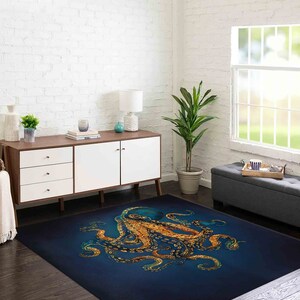 Personalizeds Rug, Octopus Rugs Modern Rug, Indoor Rugs, Personalized Gifts Rugs, Runner Rugs, Animal Rugs, Octopus Rugs, Chenille Rug, image 2