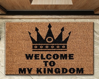 Welcome Rugs, King Doormat Rugs, Welcome Doormat Rug, Modern Rug, Area Rug, Small Rug, Accent Rug, Gift Rug, Corridor Rug,