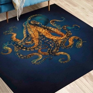 Personalizeds Rug, Octopus Rugs Modern Rug, Indoor Rugs, Personalized Gifts Rugs, Runner Rugs, Animal Rugs, Octopus Rugs, Chenille Rug, image 4