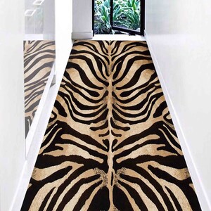 Zebra Rug, Zebra Pattern Rugs, Black Rugs, Modern Rugs, Salon Decor Rug, Hallway Rug, Cool Rug, Wall Hanging Rug, Bridesmaid Gift, image 3