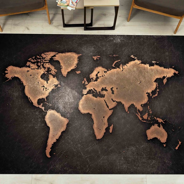 Abstract World Map Etsy