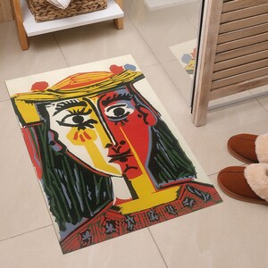 Picasso Rugs, Exhibition Rugs, Minimal Rugs, Reproduction Rugs, Office Rug, Saloon Rug, Gift For Her, Office Decor Rug, Thick Rug, image 7