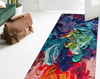 Stair Rug, Colorful Rugs, Modern Rug Door Mat Rugs, Large Rugs, Colorful Rug, Modern Rug, Entry Rugs, Anti-Slip Carpet Rug, Living Room Rug,