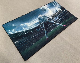Gift For Him Rug, Sport Rugs, Motivational Rugs, Ronaldo Lover Gift Rug, Gift For The Home Rug, Cristiano Ronaldo Rug, Pattern Rug,