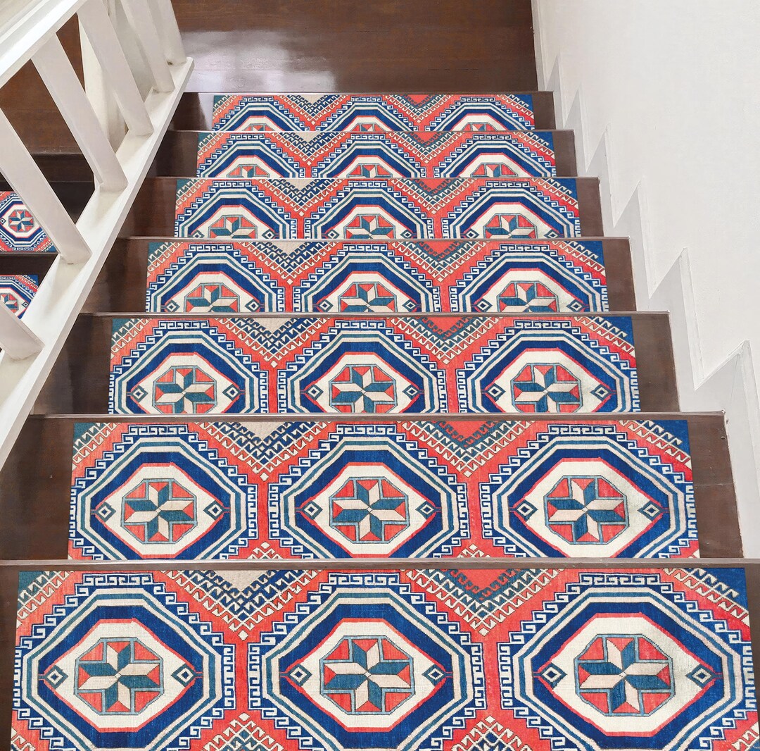 Classic Step Rug, Colorful Step Rug, Pattern Step Rug, Printed Step Rug ...