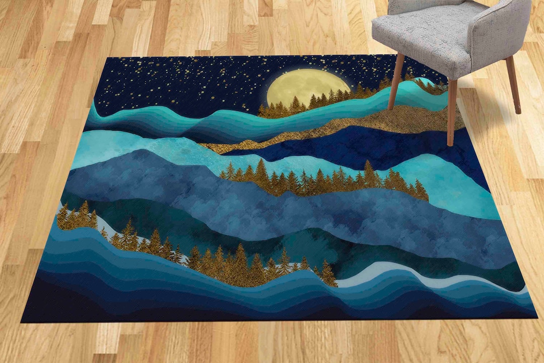 Viewpoint Rug Gold Forest Landscape Rugs, View Rug, Entry Rugs, Luxury Rugs, Runner ...