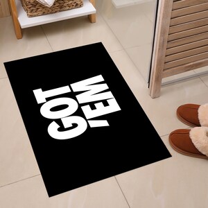 Area Rugs, Modern Rugs, Got Em Rug, Gift For Her Rugs, Black Rugs, White Rug, Front Door Rug, Kitchen Rug, Office Rug, Home Decor, Large Rug image 5