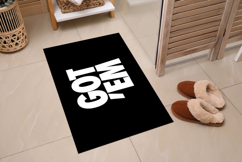 Area Rugs, Modern Rugs, Got Em Rug, Gift For Her Rugs, Black Rugs, White Rug, Front Door Rug, Kitchen Rug, Office Rug, Home Decor, Large Rug image 5