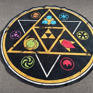 Round Rug, Legend of Zelda Rug, Gamer Room Rug, Modern Rug, Large Rug, Circle Rug, Nursery Rug, Gift For Her, Pattern Rug, Thin Rug,Soft Rug