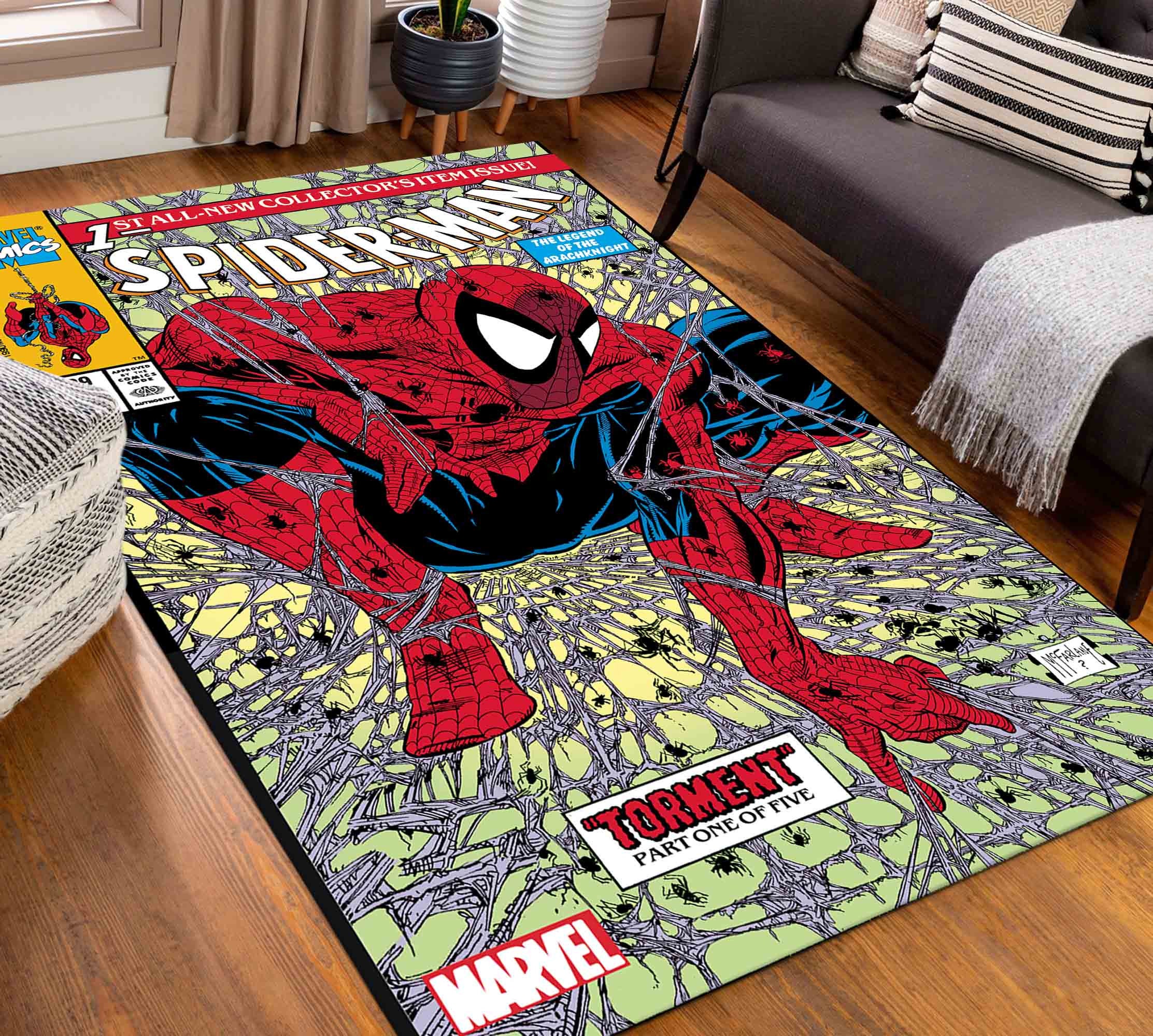 Spiderman Rug Cartoon Rug Boyroom Rug Children Rugs Gift - Etsy