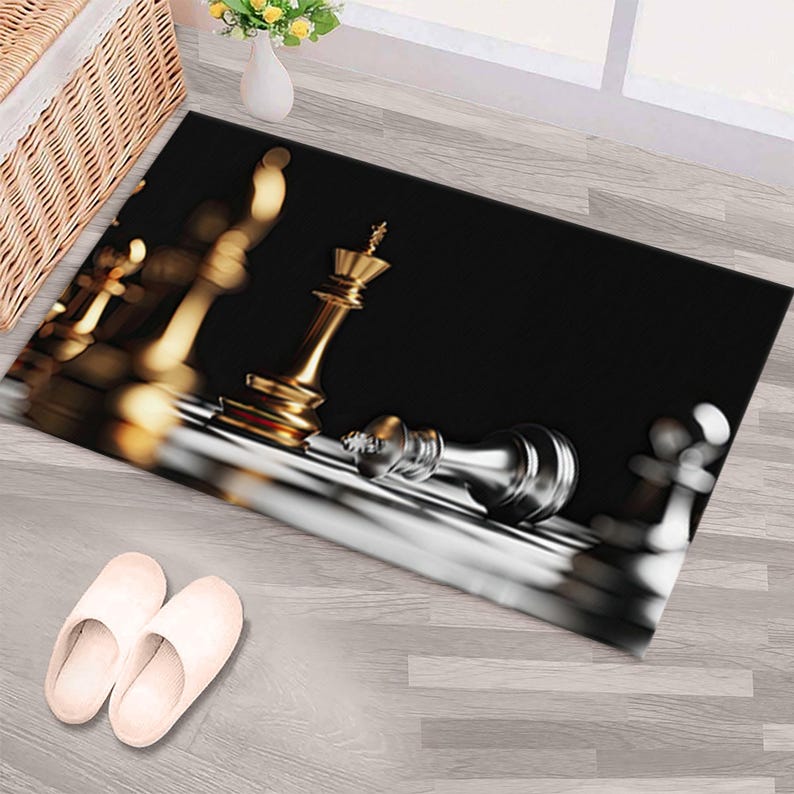 Chess Pattern Rug Chess Rugs, Pawn Rugs, Chess Pieces Rugs, Modern Rug, Luxury Rug, Non ...
