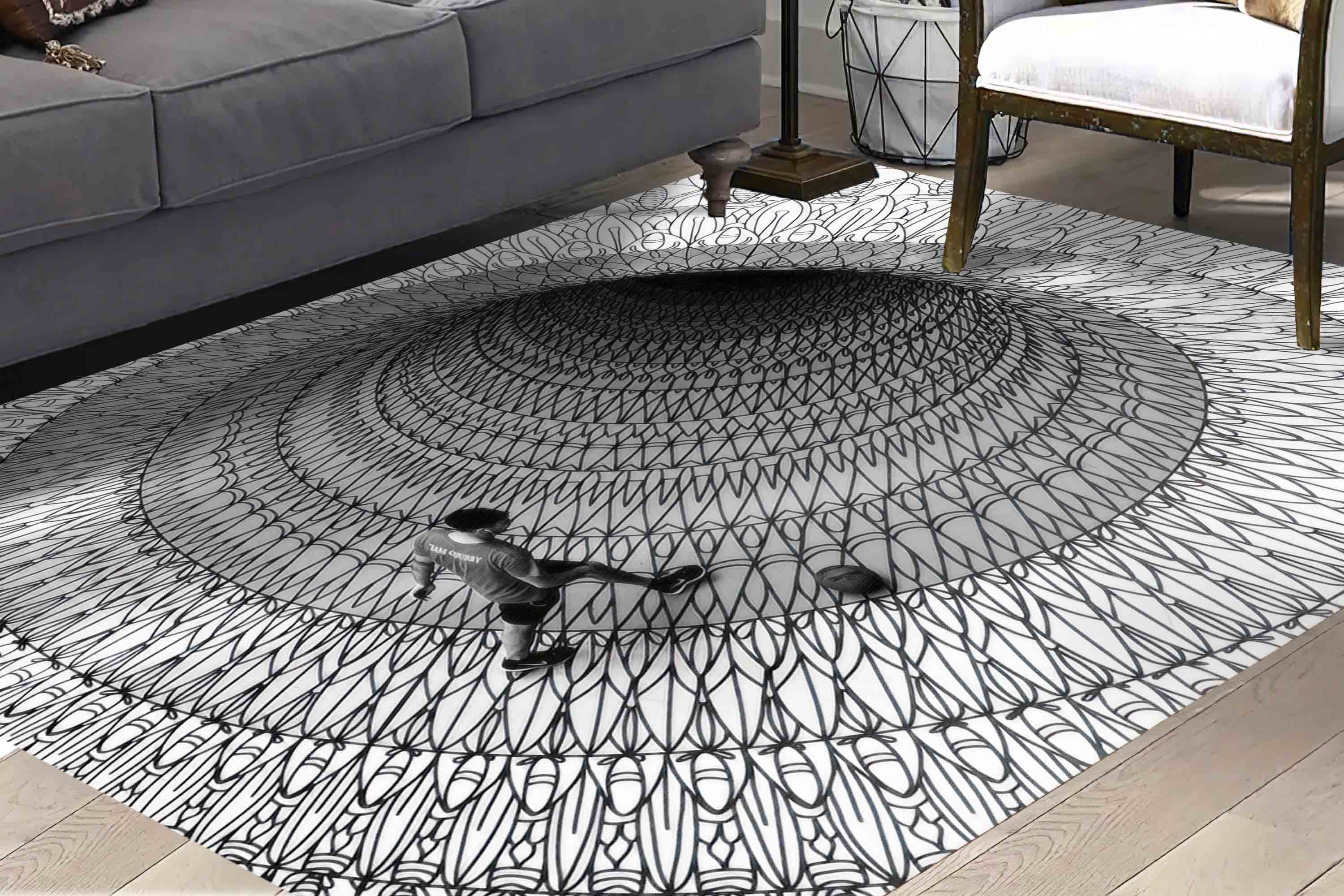 Visual Effects Rugs Optical Illusion Rug, 3D Effect Rug, Abstract Rugs, Modern Rugs, Soft ...