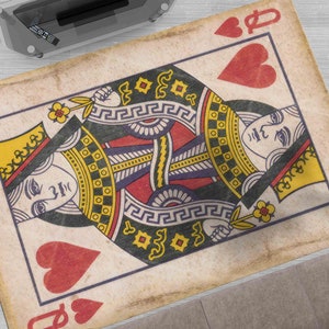 Personalisierter Teppich, Teppich rutschfest, Akzentteppich, Spielkarteteppich, Spielzimmerteppich, Spielkarteteppich, moderner Teppich