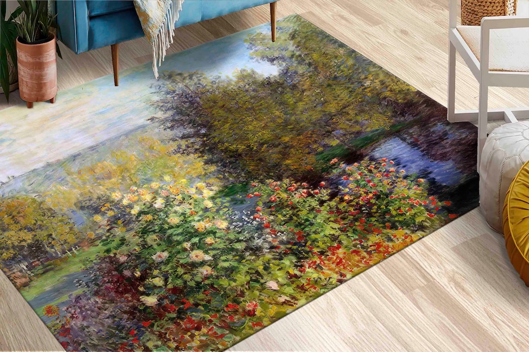 Claude Monet Rugs, Abstract Tree Rugs, Corner of the Garden at ...
