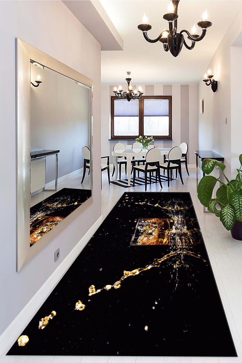 Whiskey Glass Rug, Kitchen Rugs, Bar Rugs, Modern Rug, Small Rug, Bath ...