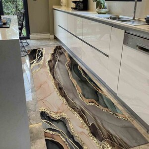 Brown Marble Rugs, Chenille Rugs, Modern Rugs, Home Decor Rug, Modern Marble Rugs, Thick Rugs, Wedding Rugs, Kitchen Rug, Area Rugs, image 3