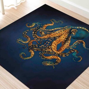 Personalizeds Rug, Octopus Rugs Modern Rug, Indoor Rugs, Personalized Gifts Rugs, Runner Rugs, Animal Rugs, Octopus Rugs, Chenille Rug, image 6