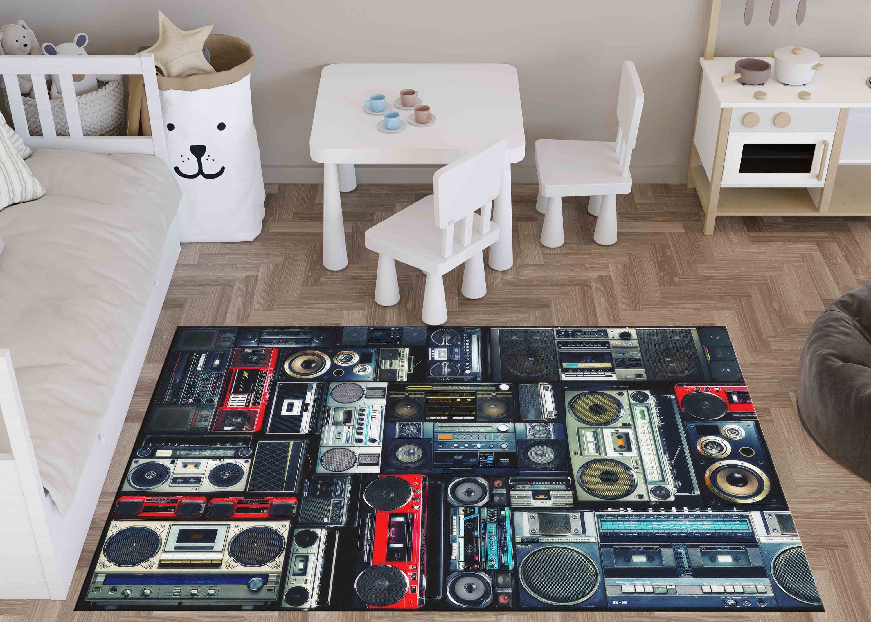 Boombox Rugs, Retro Audio Cassette Rugs, Man Cave Rugs, Office Rugs ...