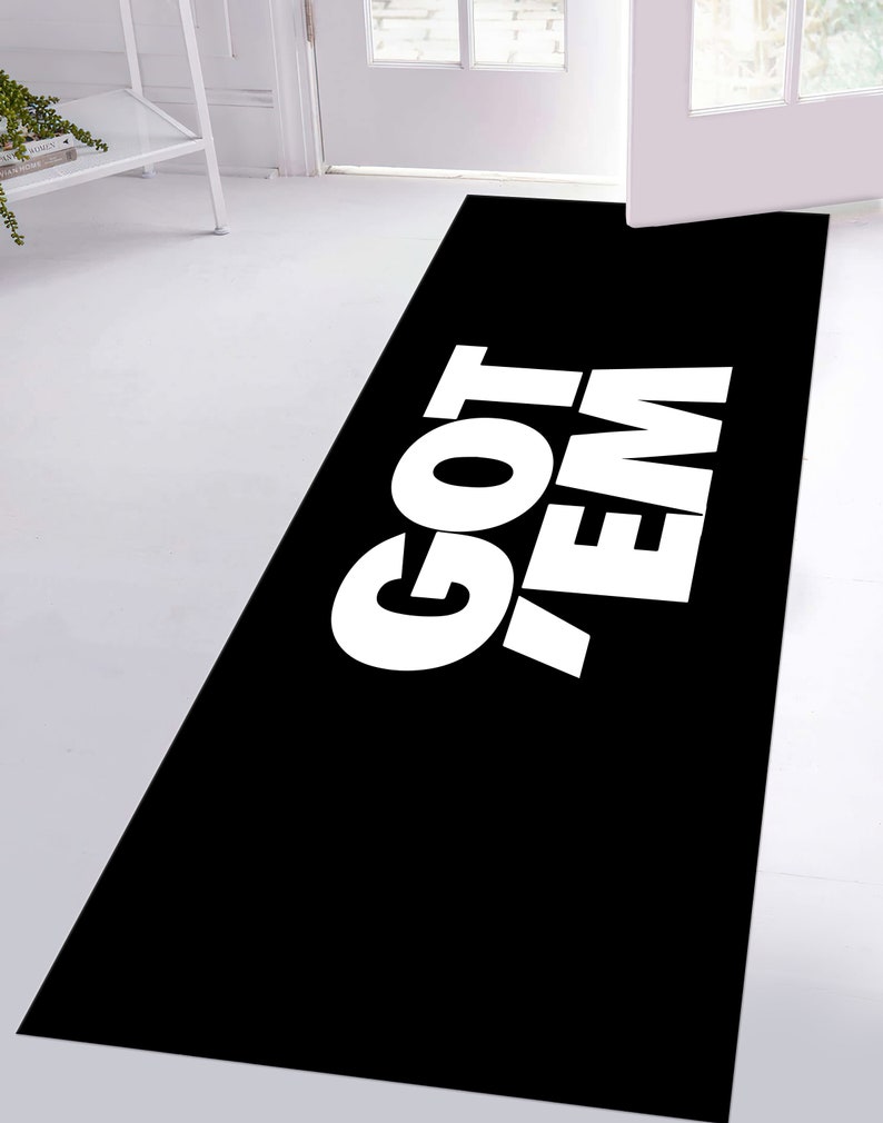 Area Rugs, Modern Rugs, Got Em Rug, Gift For Her Rugs, Black Rugs, White Rug, Front Door Rug, Kitchen Rug, Office Rug, Home Decor, Large Rug image 4