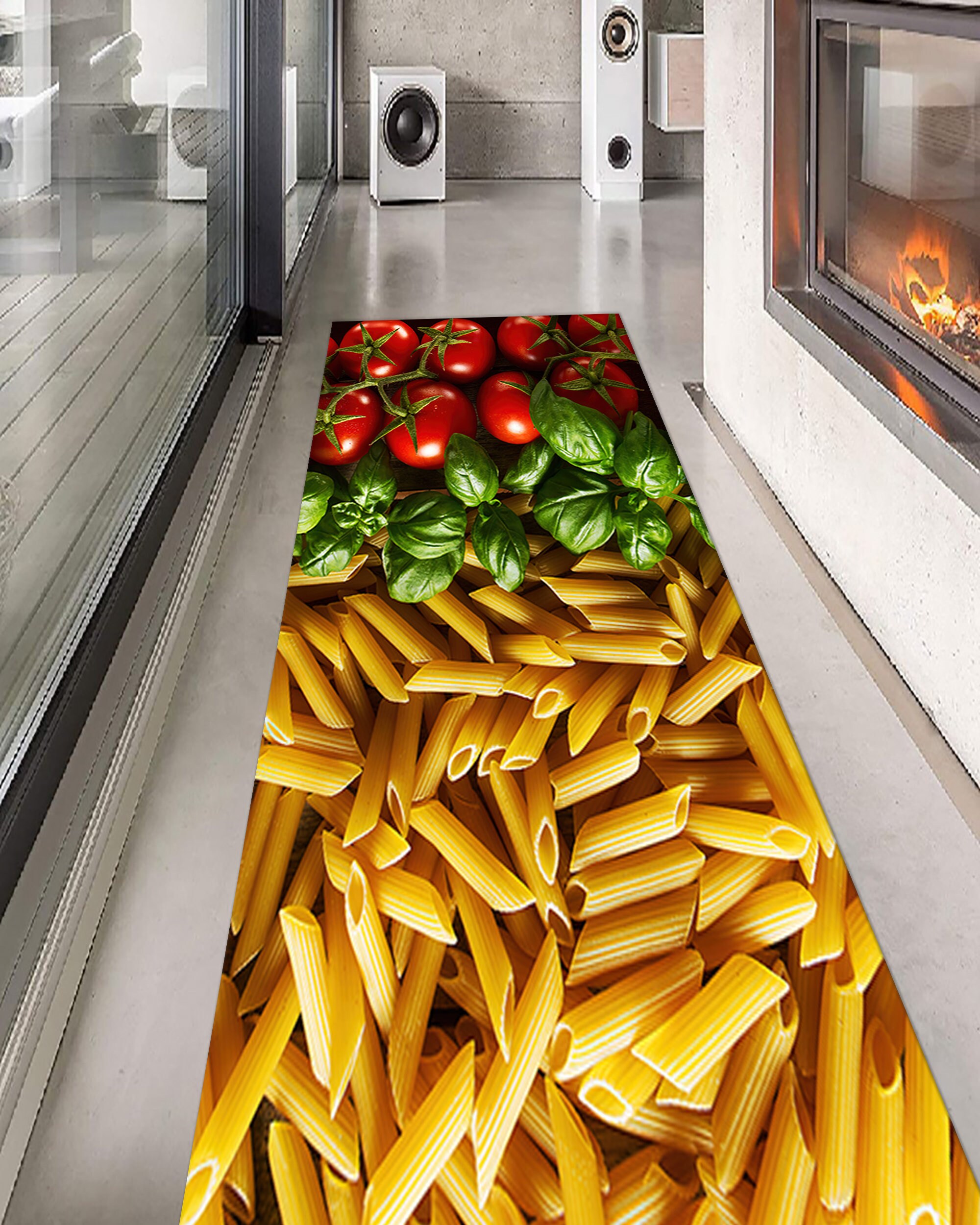 Pasta Rug Modern Rug, Pattern Rugs, Car Mat Rug, Basil Rug, Popular Rugs, Italian ...