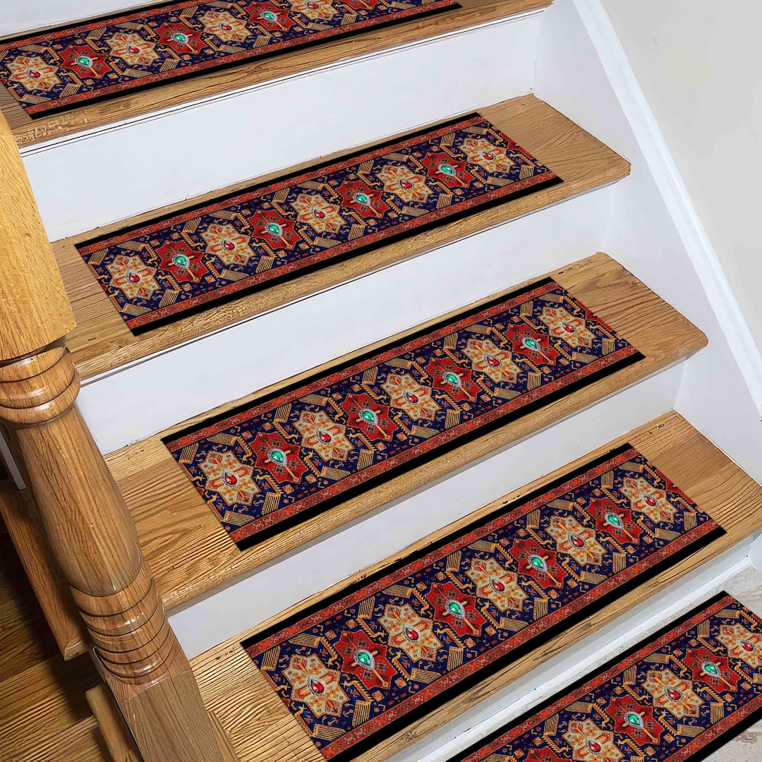 Stair Step Rug, Geometric Pattern Rug, Dressing Room Rug, Diamond Rug ...