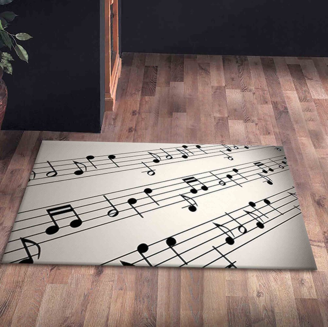 Note Rug, Trendy Rug, Girl Room Rugs, Music Room Rug, Home Decor Rug ...