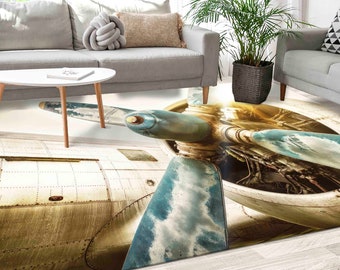 Aricraft Propeller Rug, Modern Rugs, Trendy Rugs, Modern Rug, Pattern Rug, Bedroom Rug, Dining Room Rug, Step Rug, Kitchen Rug, Thick Rug,