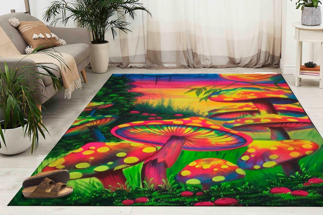 Cool Mini Rug 3D Printeds Rug, Cool Rug, Classic Rug, Non Slip Rug, Mushroom Rug ...