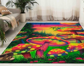 3D Printeds Rug, Cool Rug, Classic Rug, Non Slip Rug, Mushroom Rug, Trendy Rugs, Modern Rug, Step Rug, Personalized Rug, Colorful Rug,