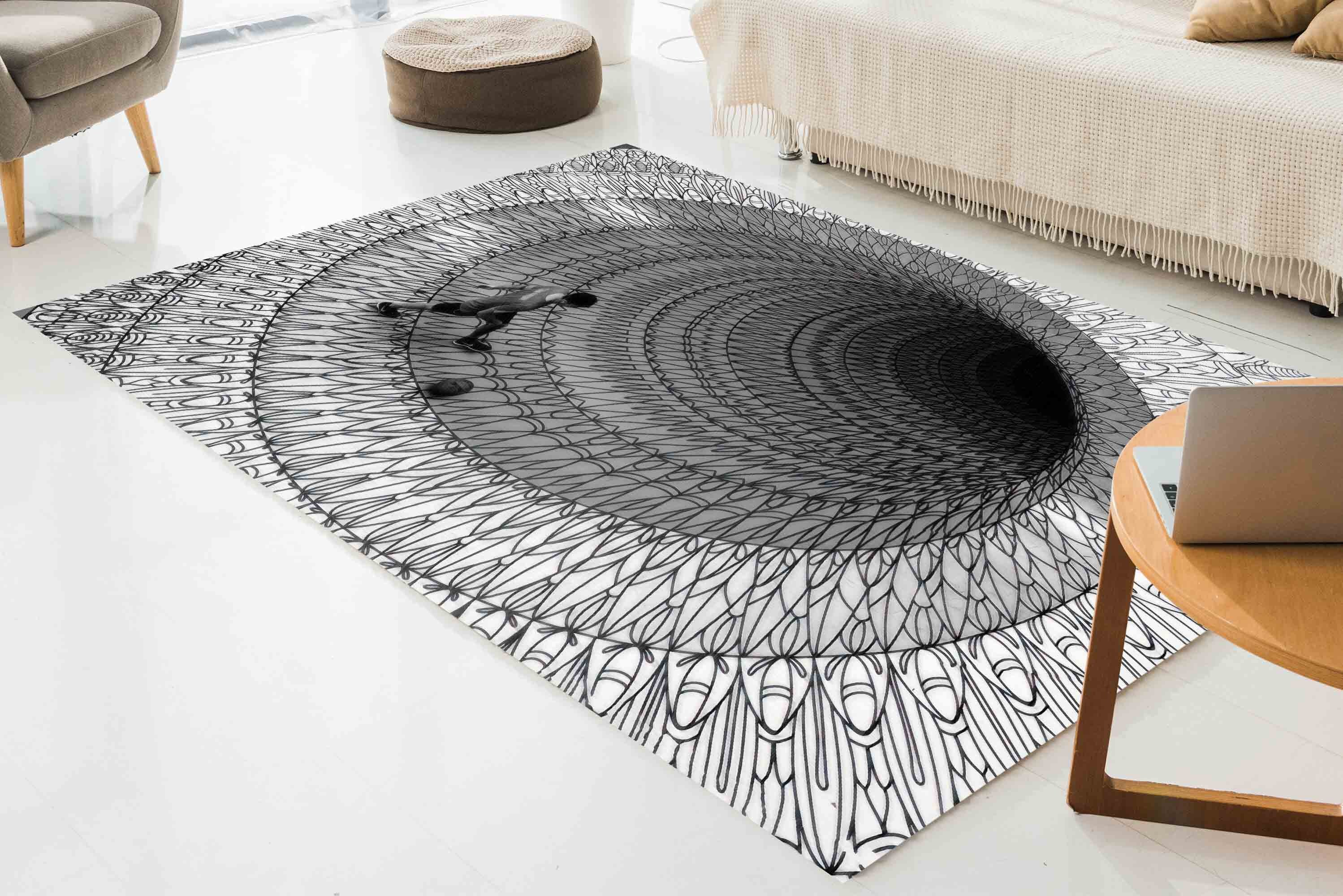 Visual Effects Rugs Optical Illusion Rug, 3D Effect Rug, Abstract Rugs, Modern Rugs, Soft ...