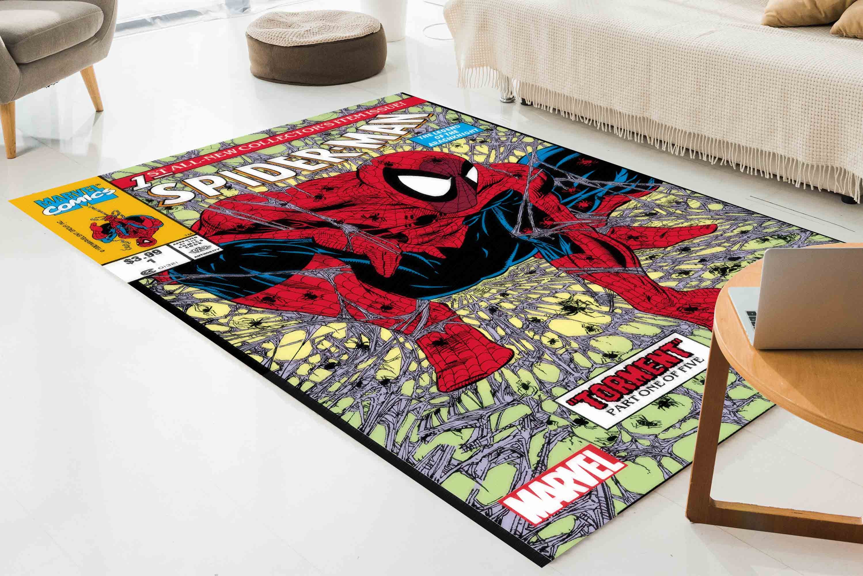 Spiderman Rug Cartoon Rug Boyroom Rug Children Rugs Gift Etsy