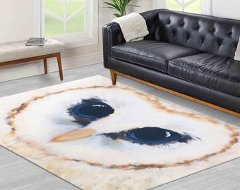 Alfombras de estilo rústico, alfombras de regalo para amantes de los búhos, alfombras de animales, alfombra con pintura de búho, alfombra de baño, alfombras de sala de estar, alfombra abstracta de búho, alfombras para la puerta principal,