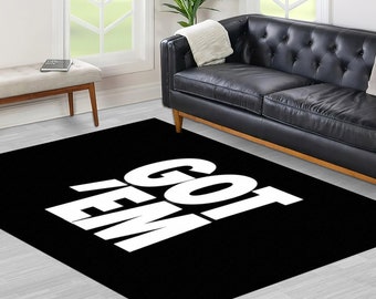 Area Rugs, Modern Rugs, Got Em Rug, Gift For Her Rugs, Black Rugs, White Rug, Front Door Rug, Kitchen Rug, Office Rug, Home Decor, Large Rug