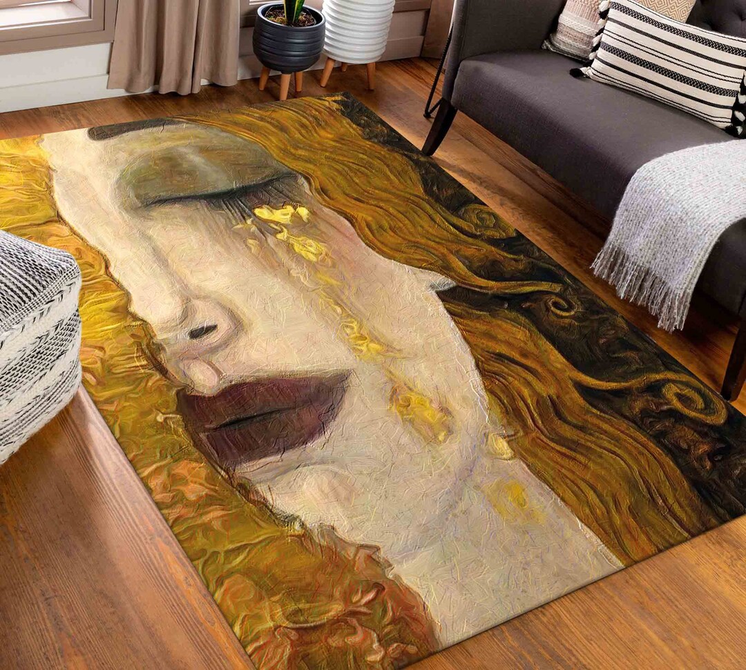 The Golden Tears Rug, Woman Rug, Reproduction Rugs, Gustav Klimt Rug ...
