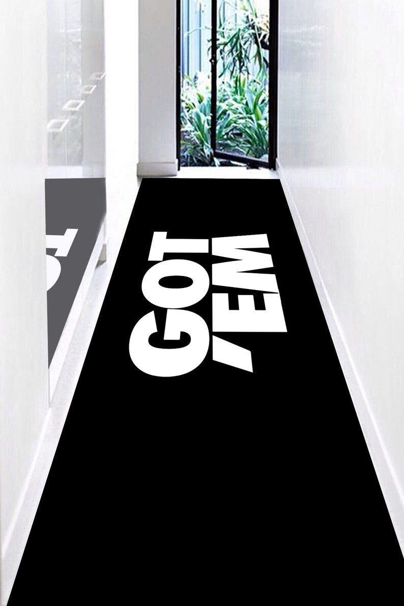 Area Rugs, Modern Rugs, Got Em Rug, Gift For Her Rugs, Black Rugs, White Rug, Front Door Rug, Kitchen Rug, Office Rug, Home Decor, Large Rug image 3