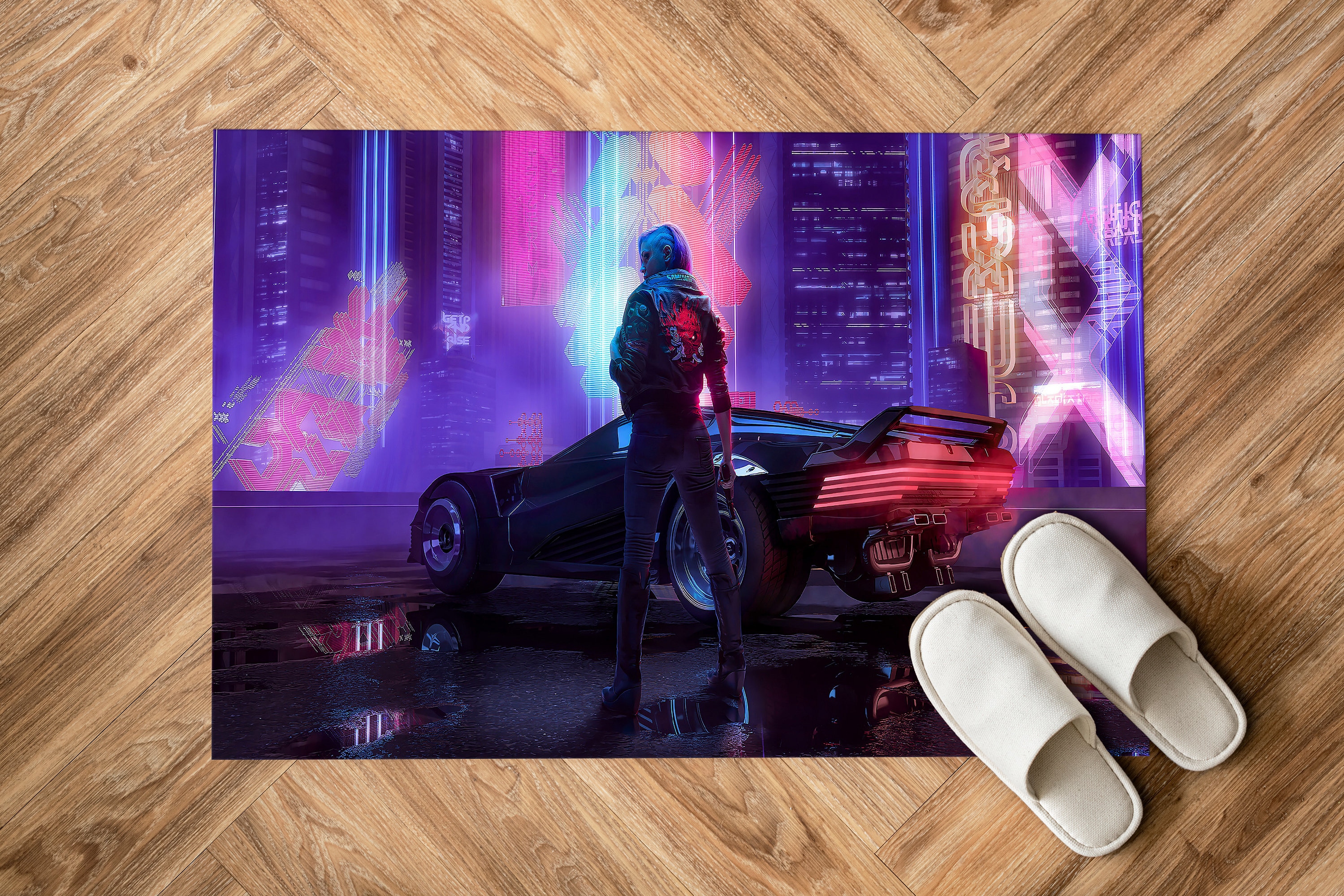Cyperpunk Rug Modern Rugs, Thick Rug, Cyberpunk Rugs, Gift for Him Rugs, Abstract Rug ...