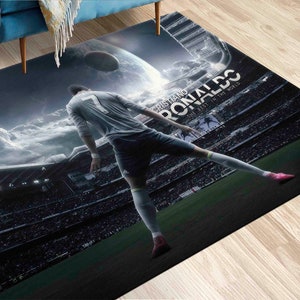 Gift for Him Rug, Sport Rugs, Motivational Rugs, Ronaldo Lover Gift Rug ...